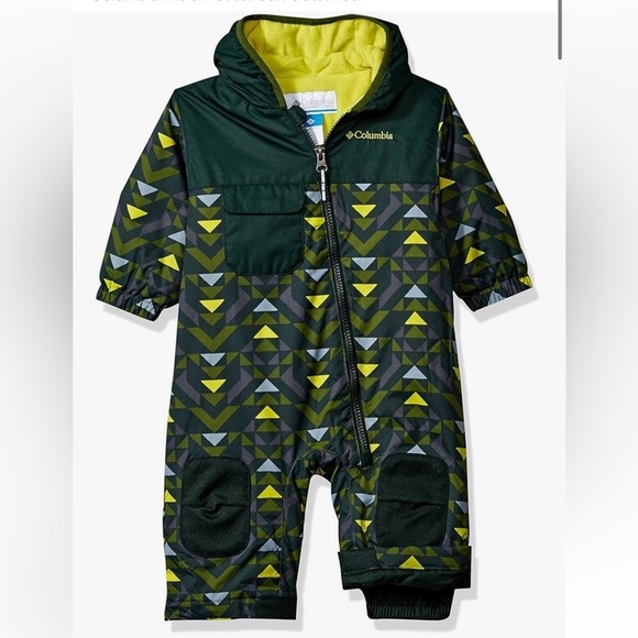 Columbia Other - Columbia Green and Yellow Baby Snowsuit